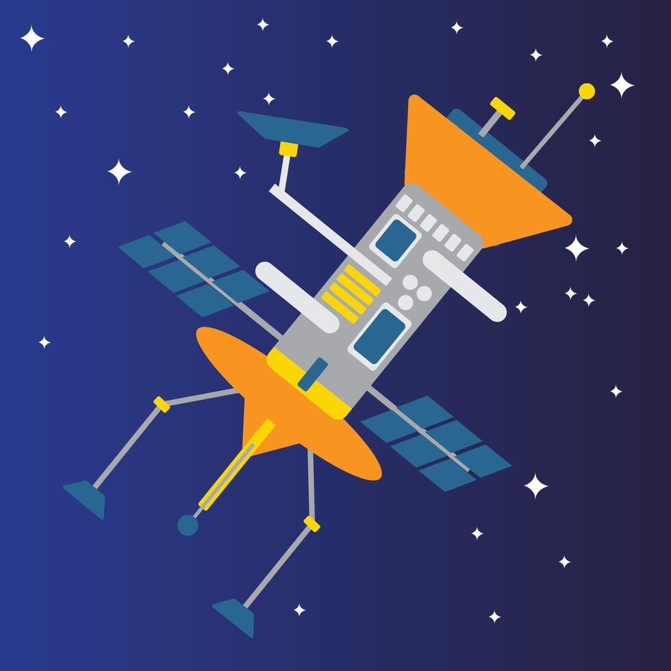 Space Satellite Icon vector