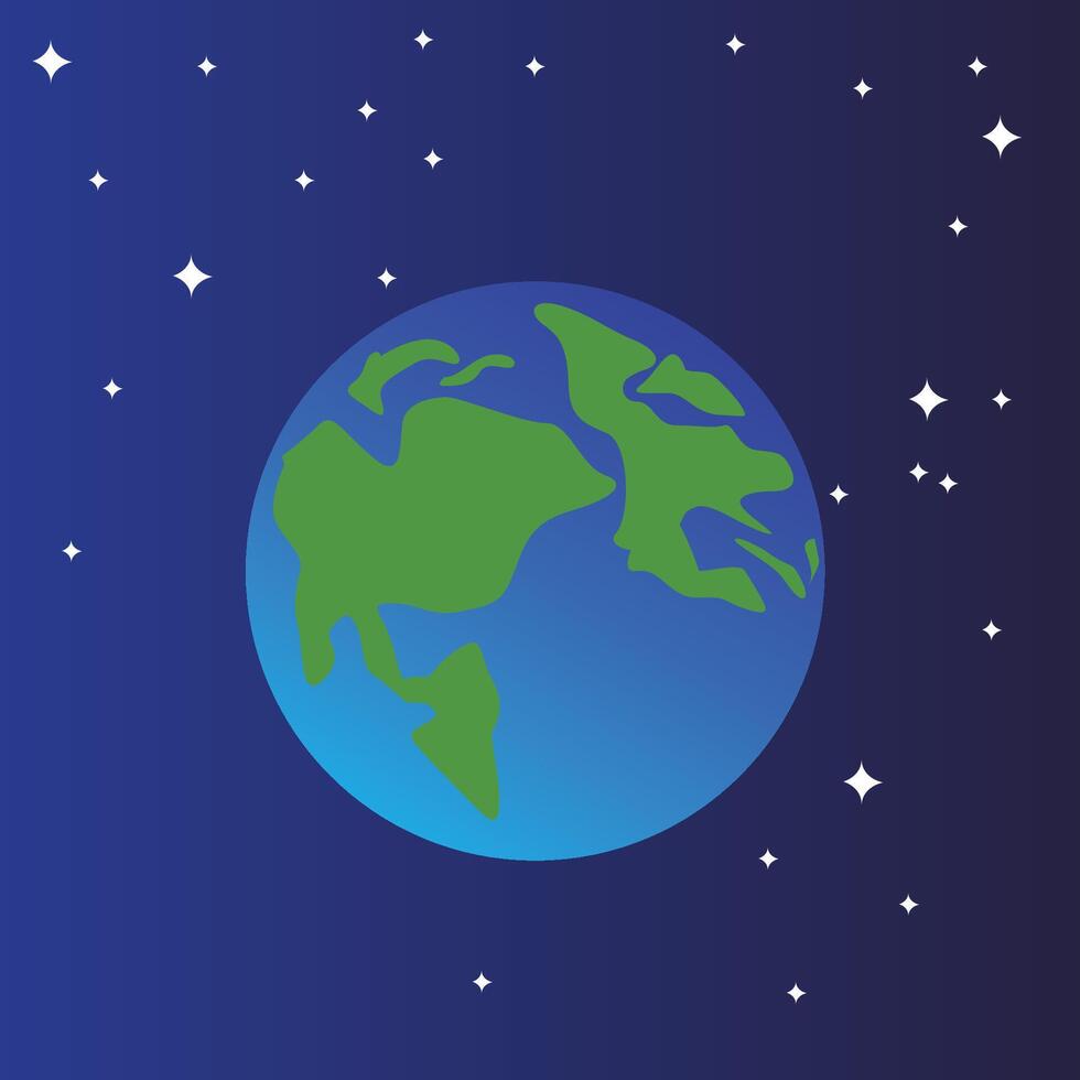 Planet Earth Flat Icon vector