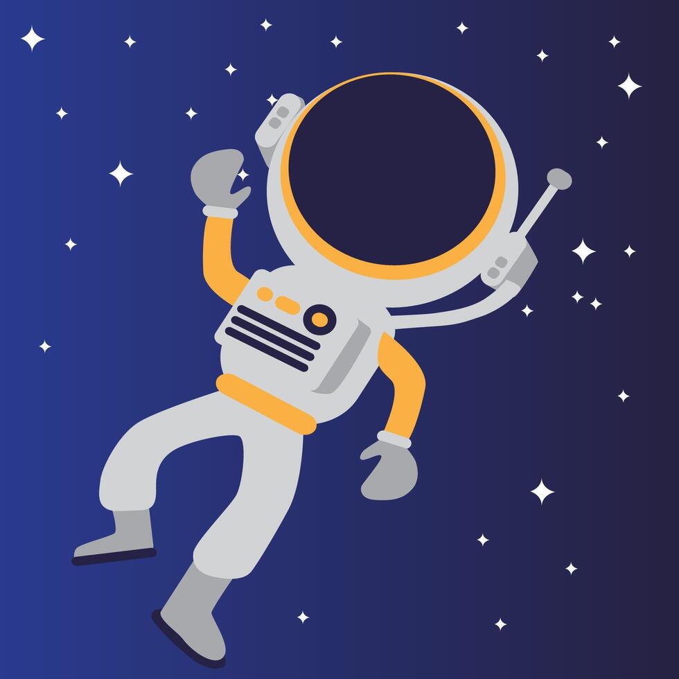 Floating Astronaut Icon vector