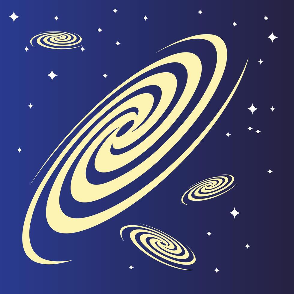 Galaxy Spiral Flat Icon vector