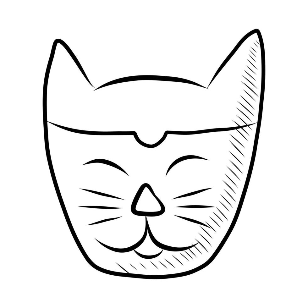 BLACK AND WHITE VECTOR DRAWING OF A PERFUME BOTTLE FOR A CAT