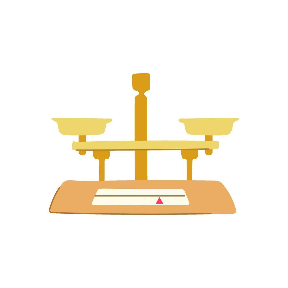 weight balance scale cartoon vector illustration