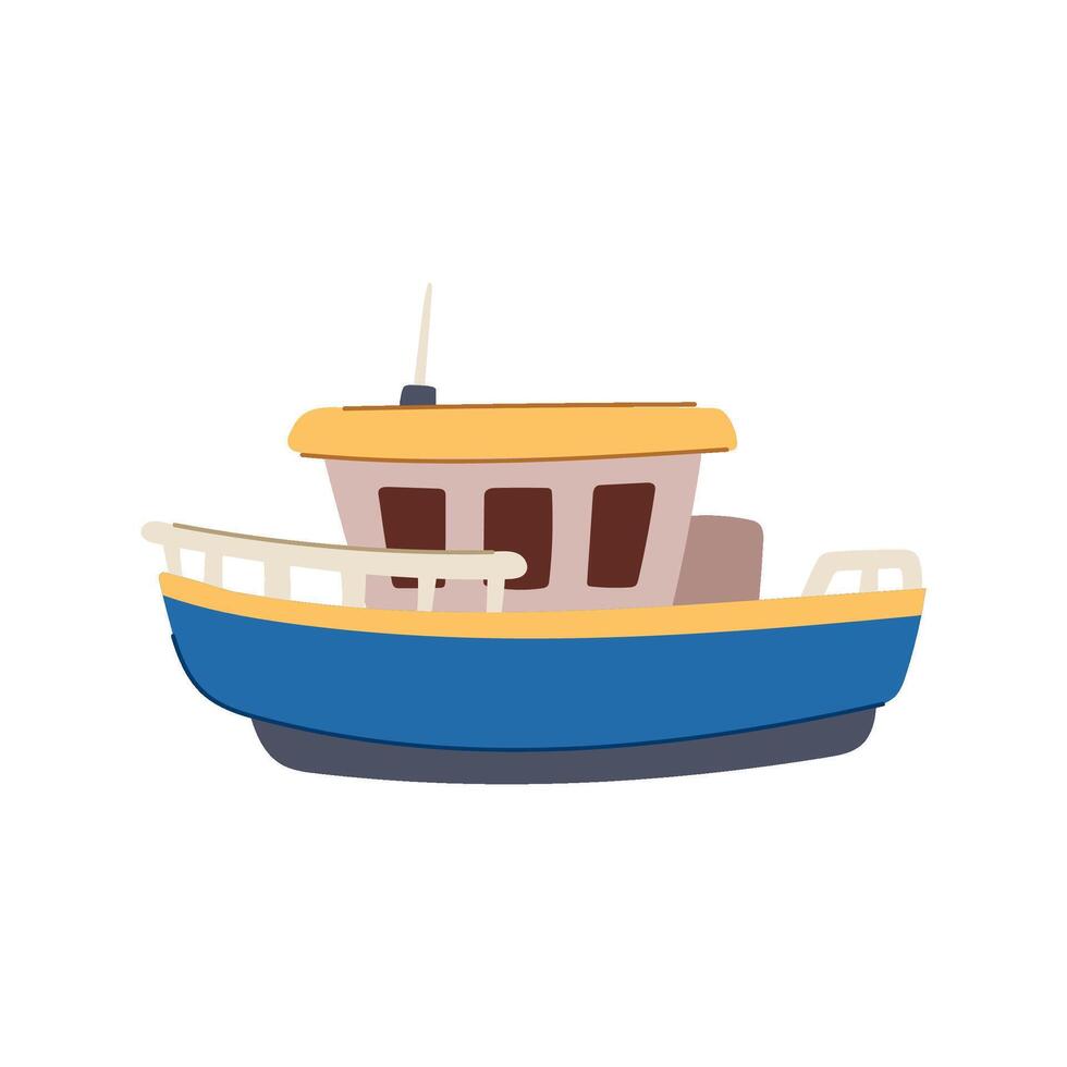 sail boat toy cartoon vector illustration