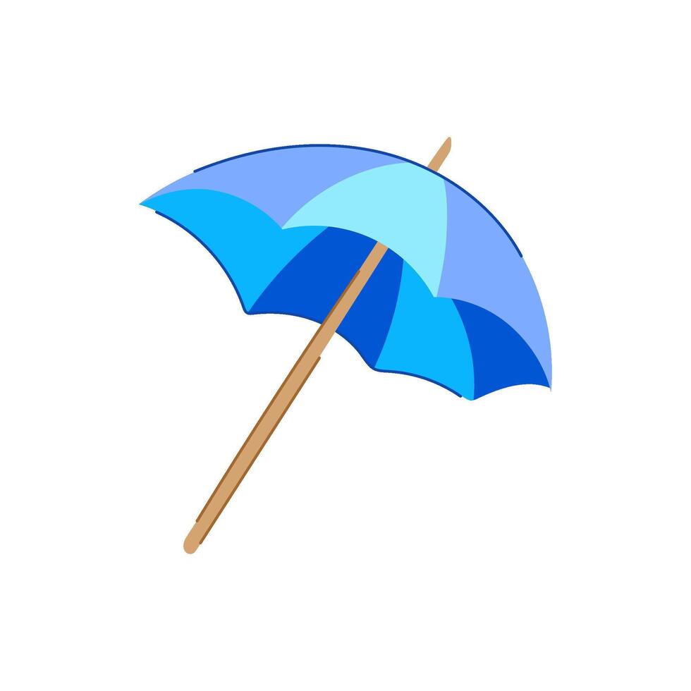 sunshade beach umbrella cartoon vector illustration