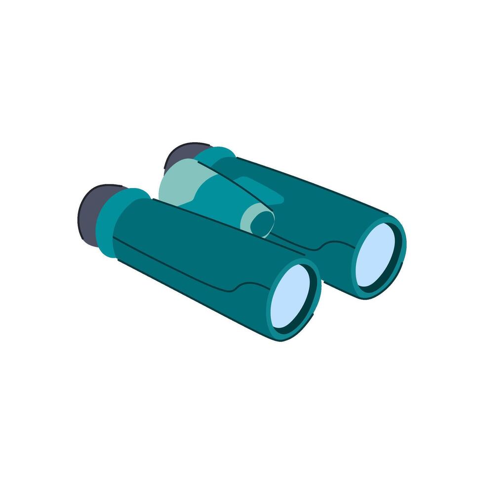 search binoculars cartoon vector illustration