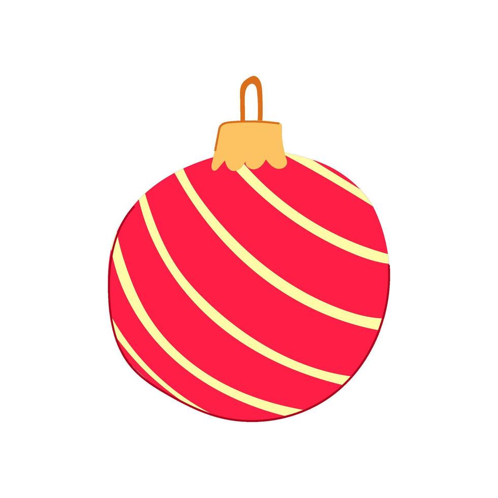 árbol Navidad pelota dibujos animados vector ilustración