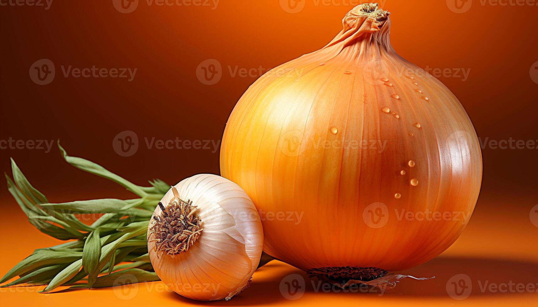 AI generated Fresh, organic vegetables pumpkin, onion, garlic, tomato, squash generated by AI photo