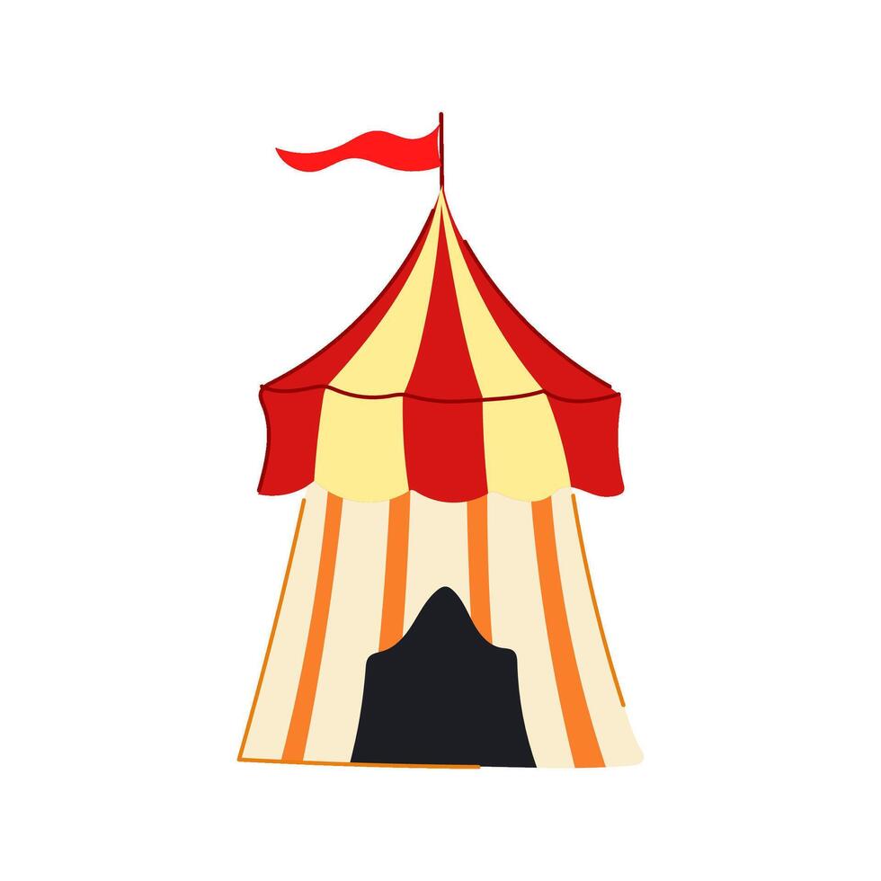 festival circus tent cartoon vector illustration