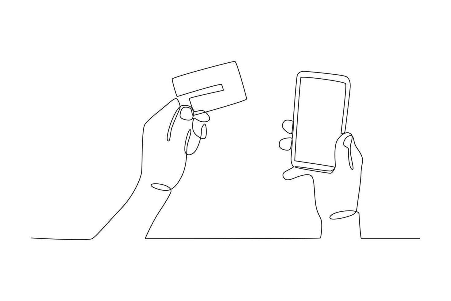 All transactions can be done online vector