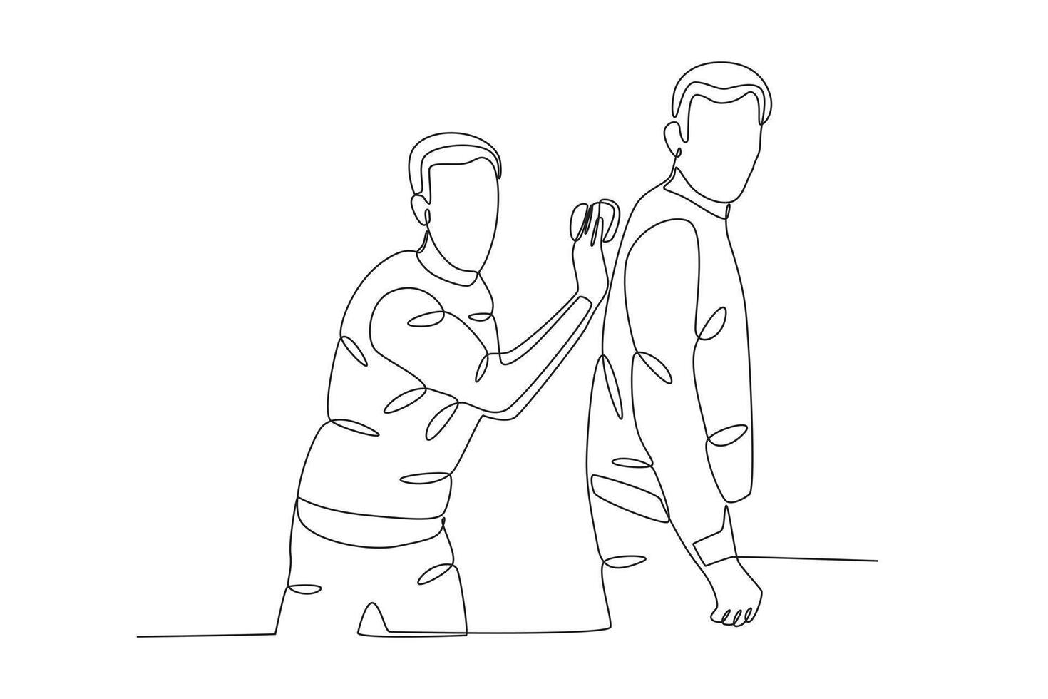 Two boys are playing vector