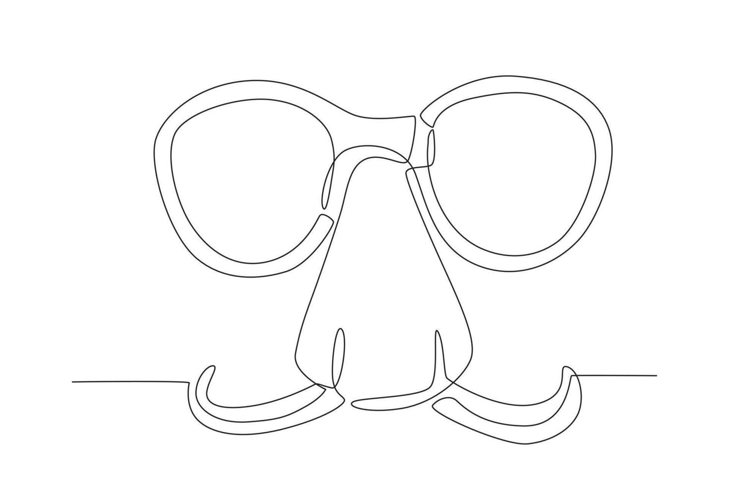 Clown nose and glasses vector