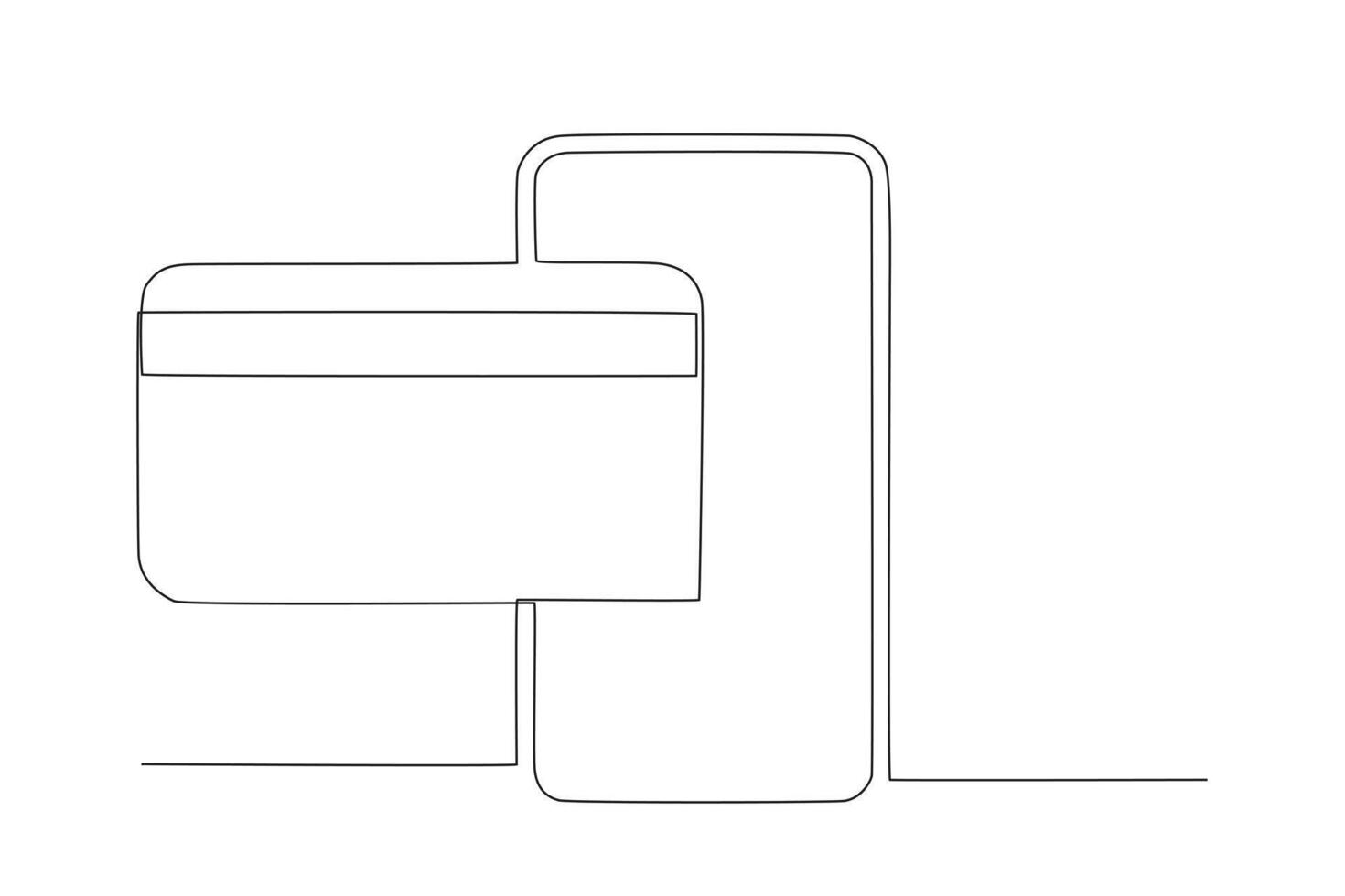 Transactions using electronic ATM cards vector