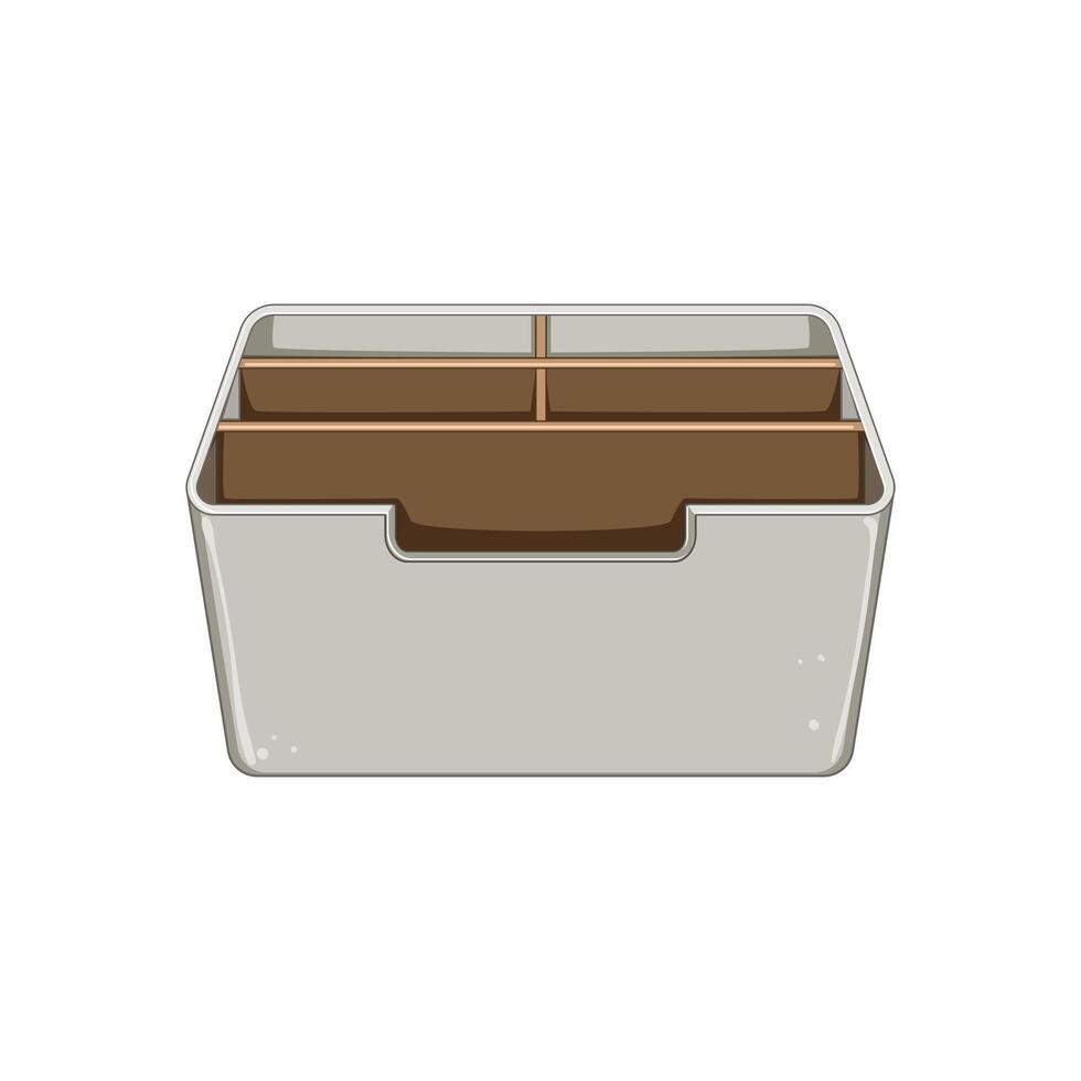 calender desk organizer cartoon vector illustration