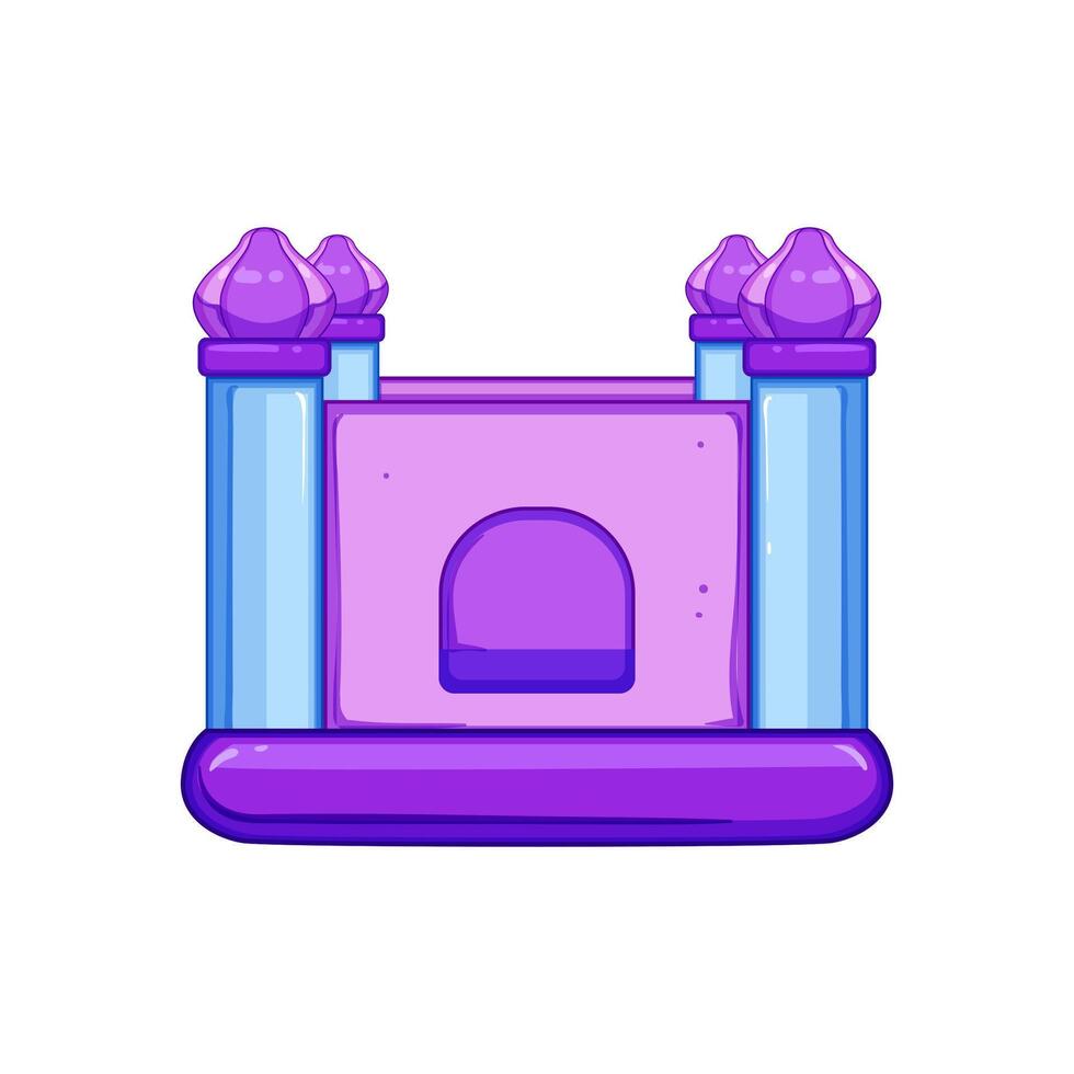 playground inflatable castle cartoon vector illustration