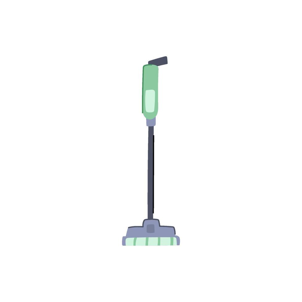 robot electric mop cartoon vector illustration