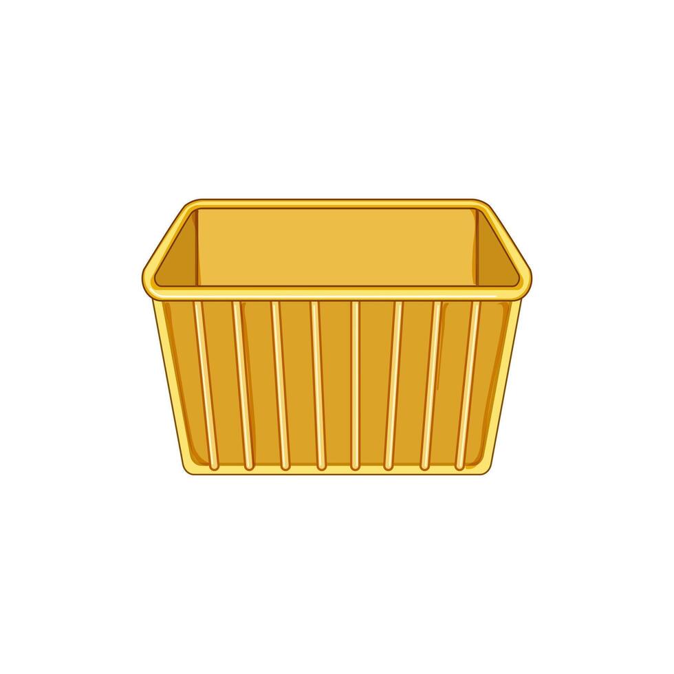 empty plastic crate cartoon vector illustration