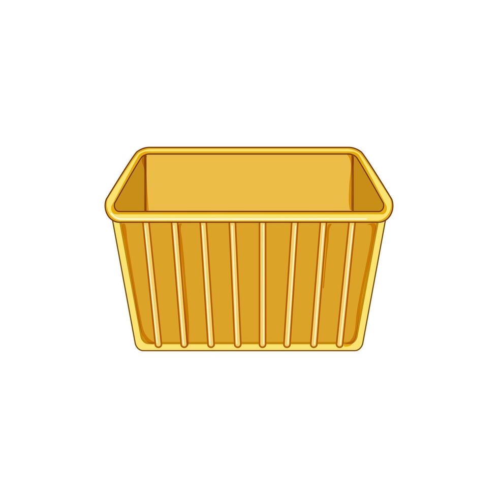 empty plastic crate cartoon vector illustration