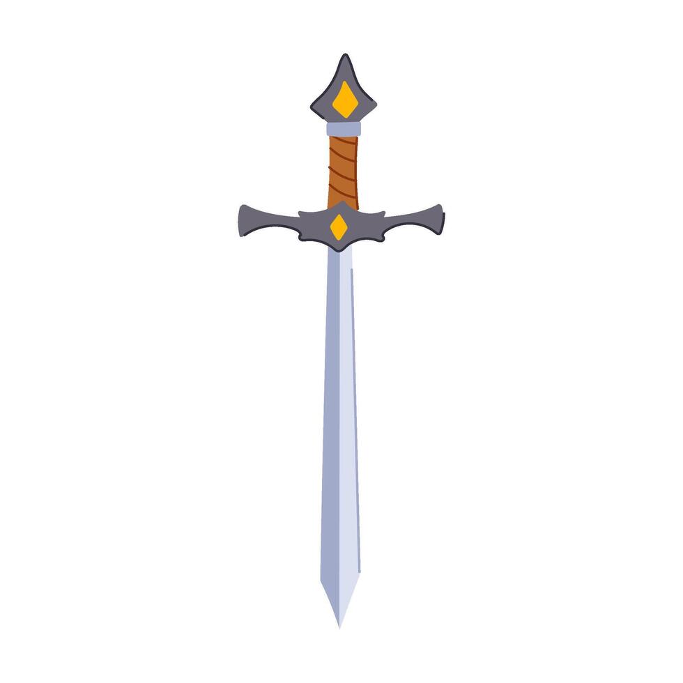 fantasy medieval sword cartoon vector illustration