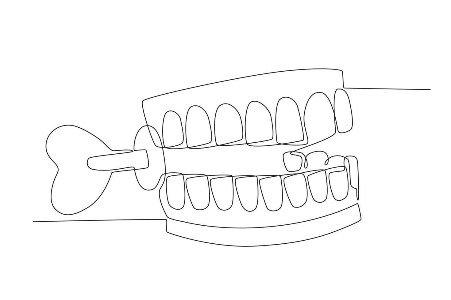 Dentures used by clowns for stunts vector