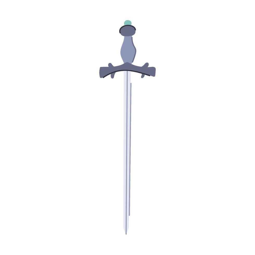 shield medieval sword cartoon vector illustration