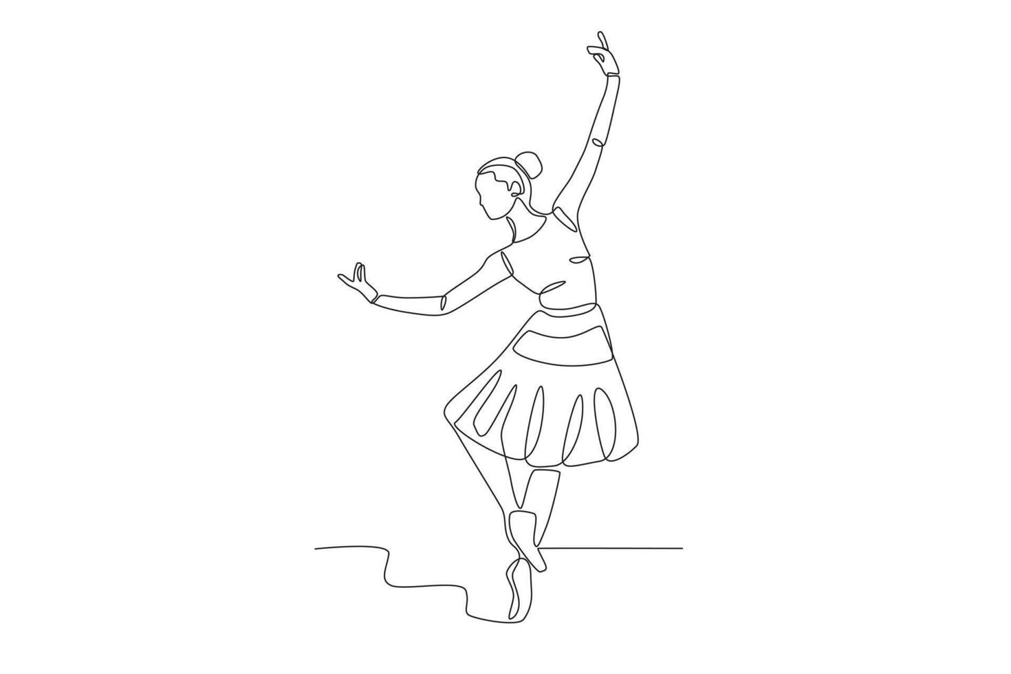 A woman is dancing ballet vector