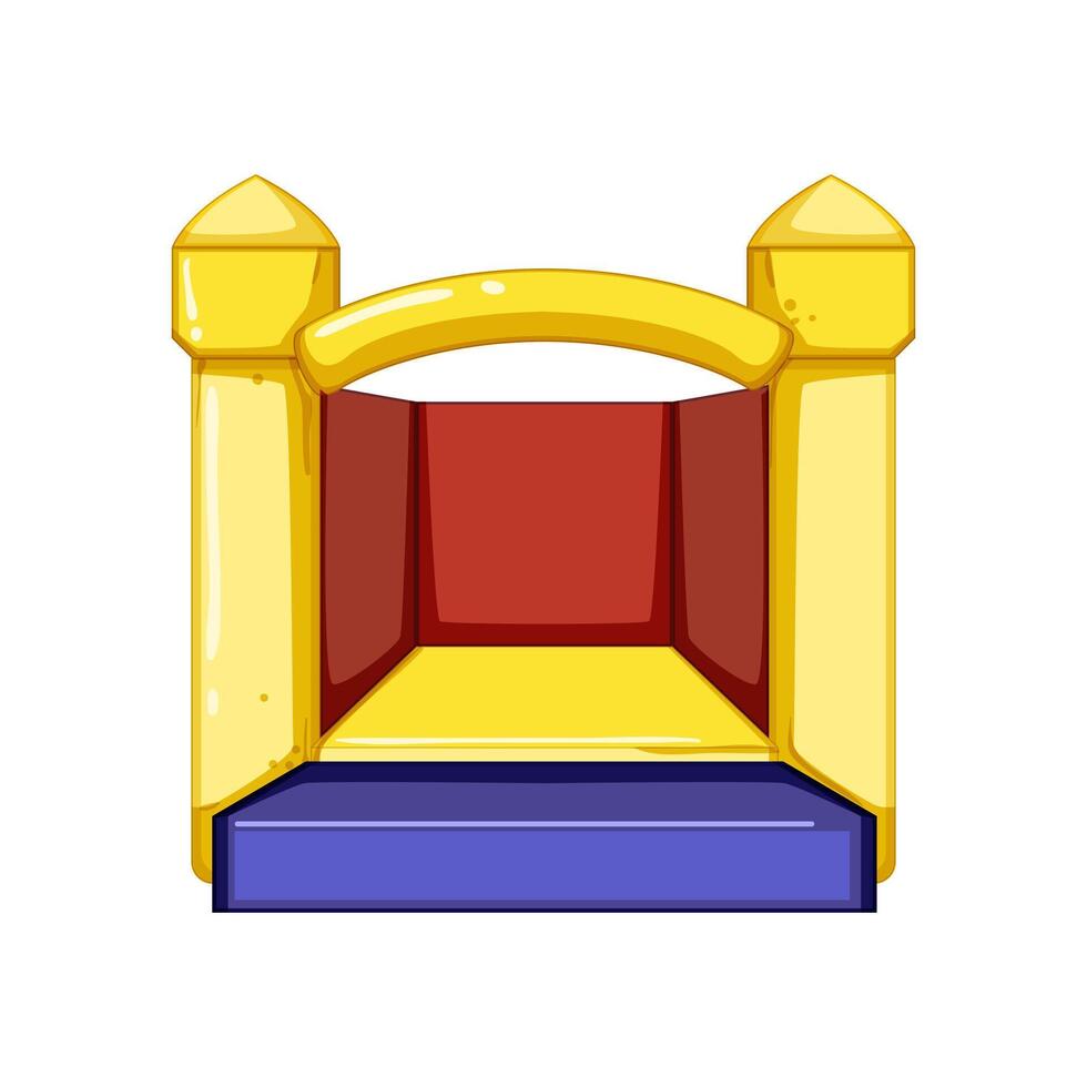 game inflatable castle cartoon vector illustration