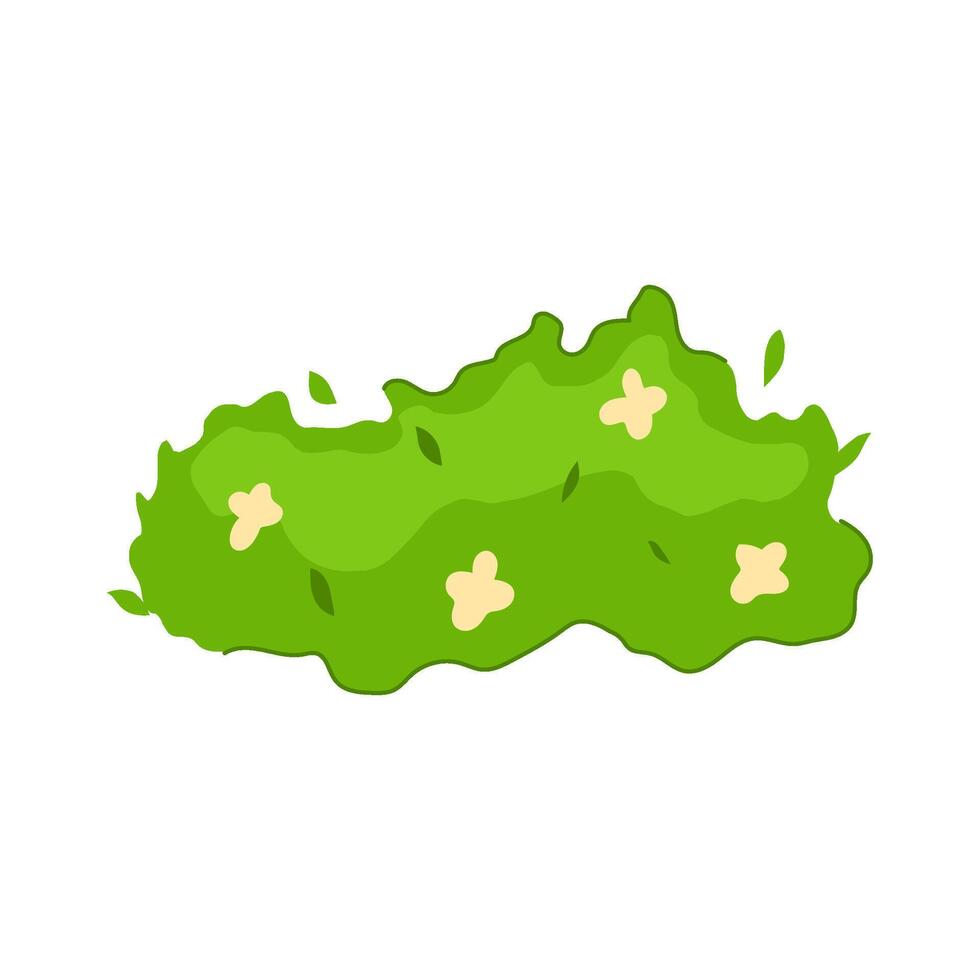 tree garden shrub cartoon vector illustration