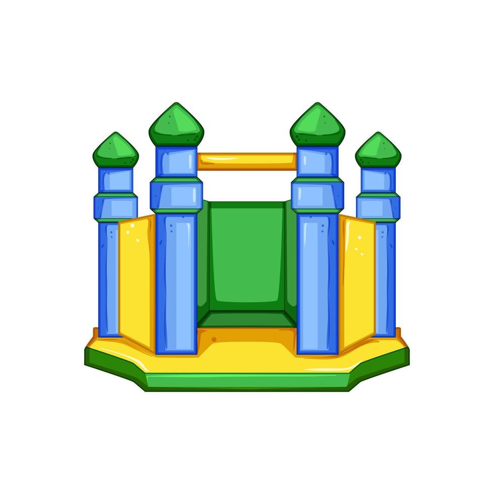 house inflatable castle cartoon vector illustration