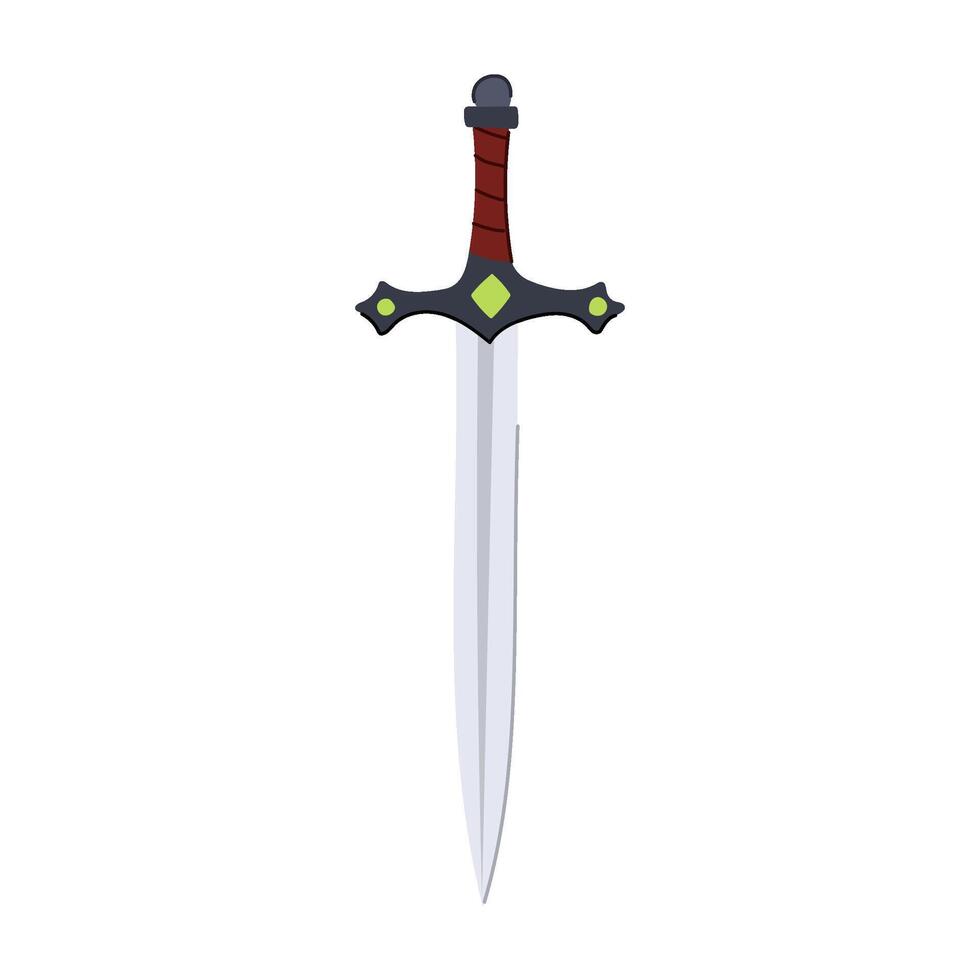 juego medieval espada dibujos animados vector ilustración
