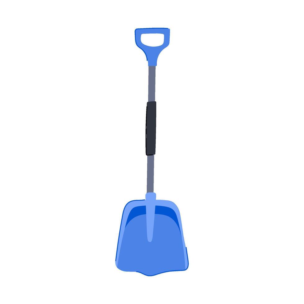 heavy snow shovel cartoon vector illustration