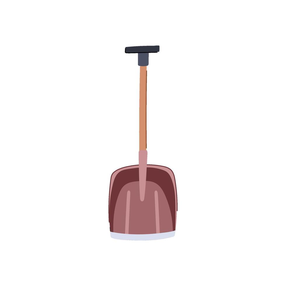 spade snow shovel cartoon vector illustration
