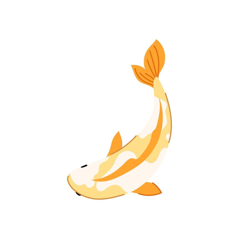 water koi fish carp cartoon vector illustration