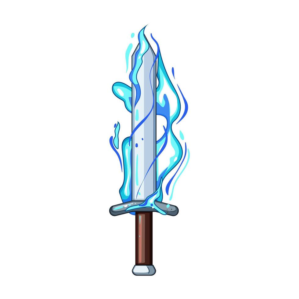 energy sword effect cartoon vector illustration