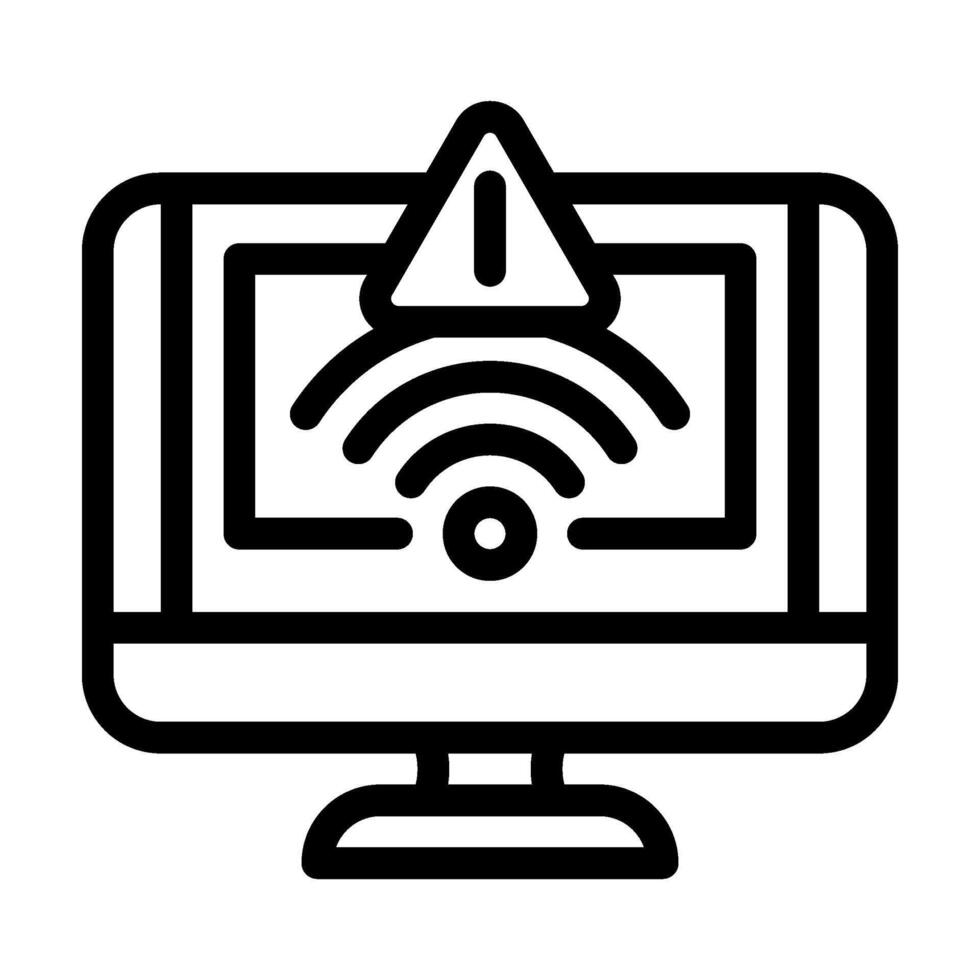 network troubles repair computer line icon vector illustration