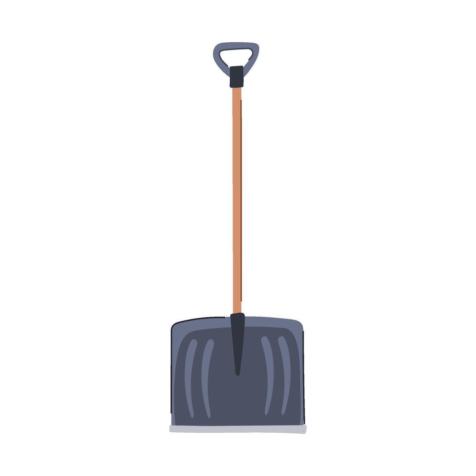 ing snow shovel cartoon vector illustration