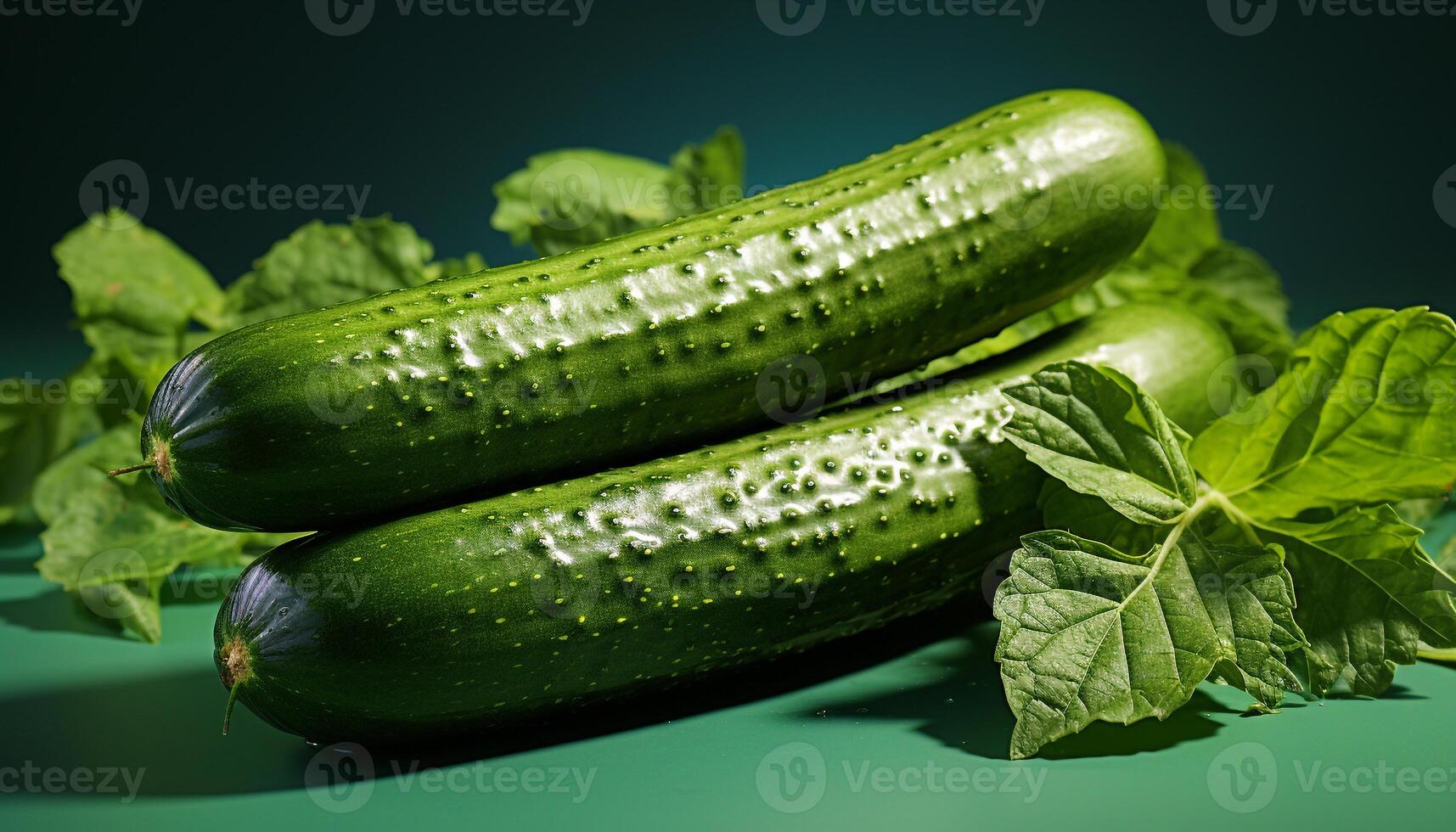 AI generated Freshness of organic vegetables, close up of healthy green salad generated by AI photo