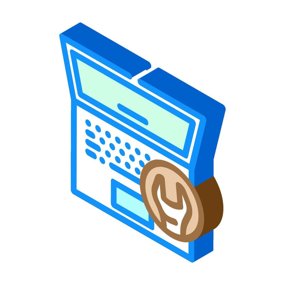 laptop maintenance repair computer isometric icon vector illustration