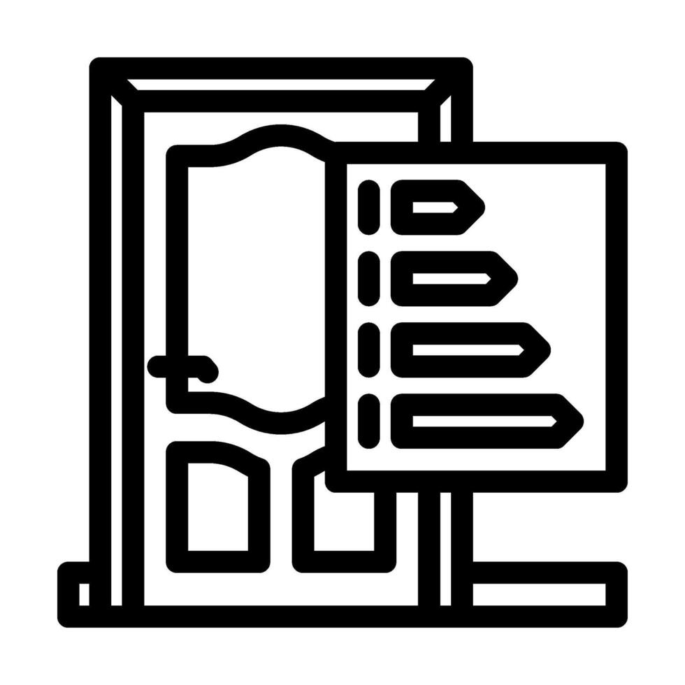 doors energy efficient line icon vector illustration