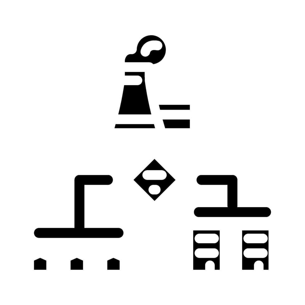 power grid efficient glyph icon vector illustration