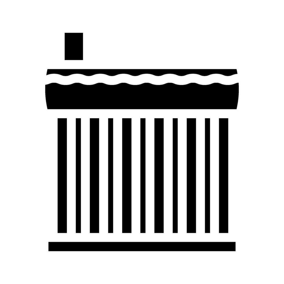 solar water heater glyph icon vector illustration