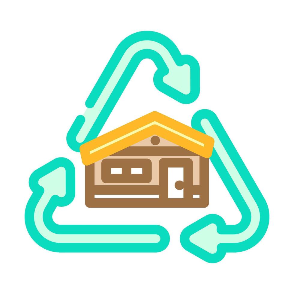 green building materials color icon vector illustration