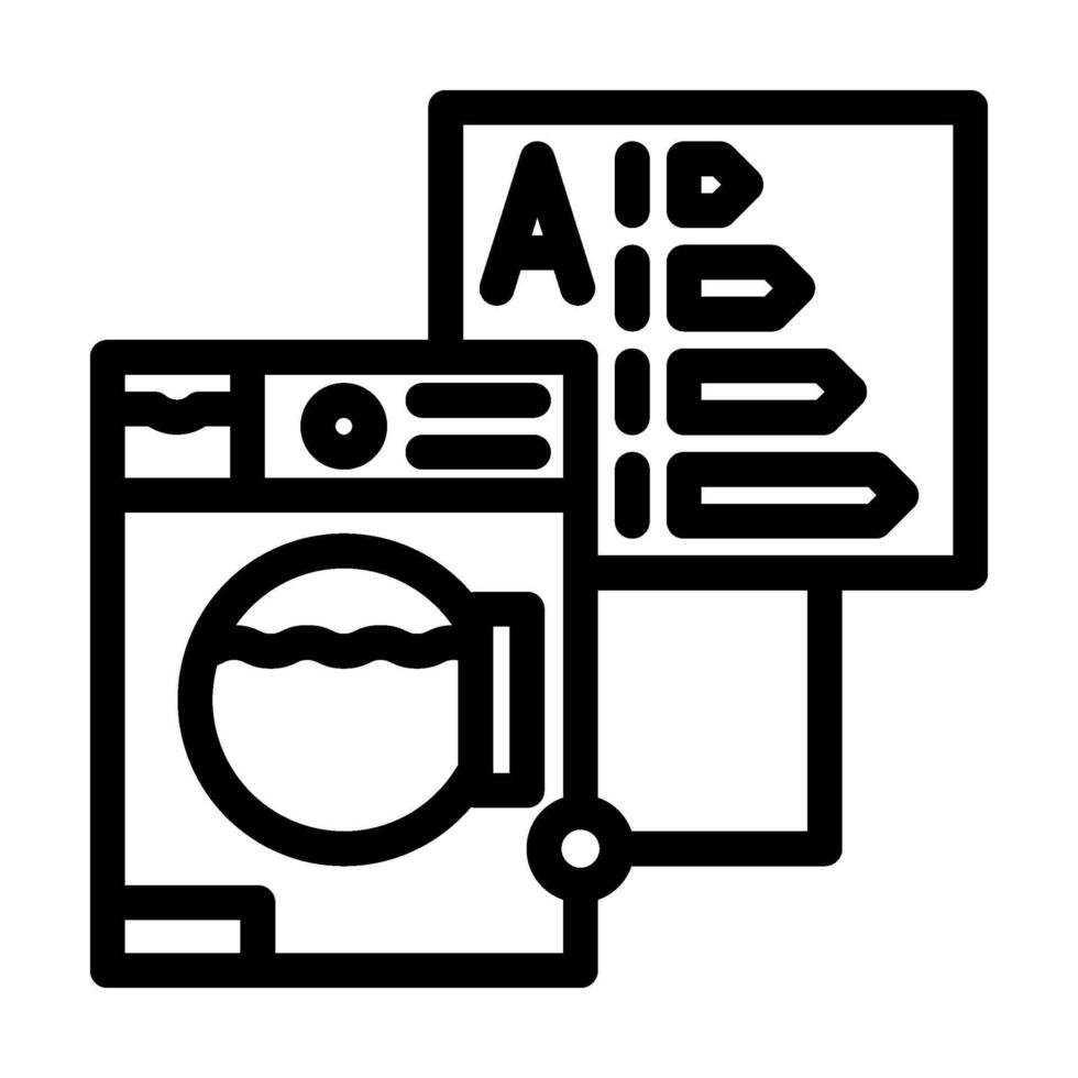 appliances energy efficient line icon vector illustration