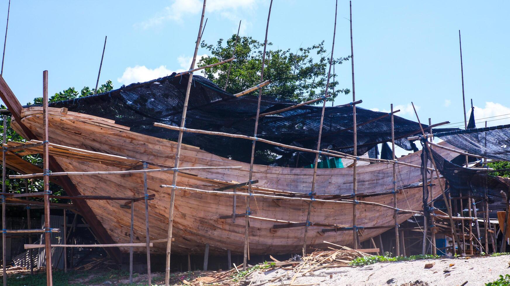 Construction of very large fishing boats photo