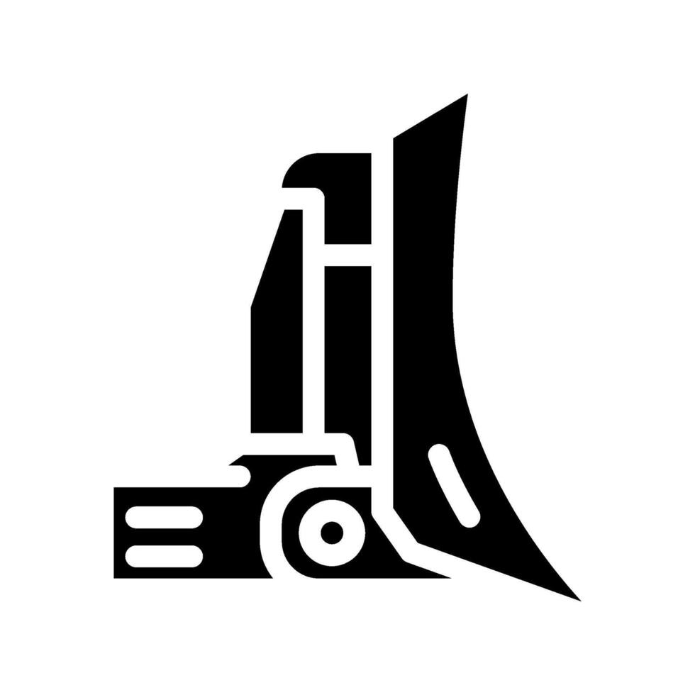 dozer blade construction vehicle glyph icon vector illustration