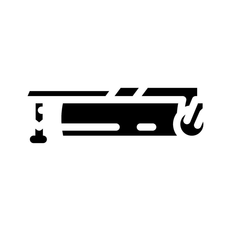 grading blade construction vehicle glyph icon vector illustration