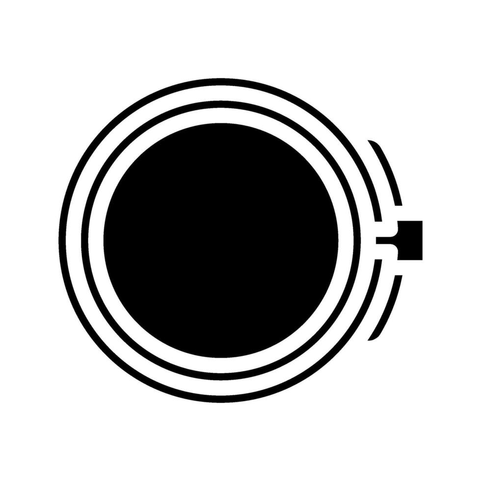 aro marco bordado pasatiempo glifo icono vector ilustración