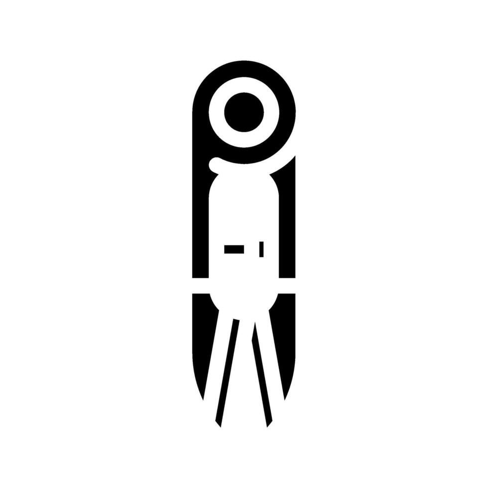 tijeras bordado pasatiempo glifo icono vector ilustración