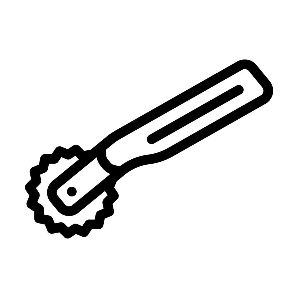 tracing wheel embroidery hobby line icon vector illustration