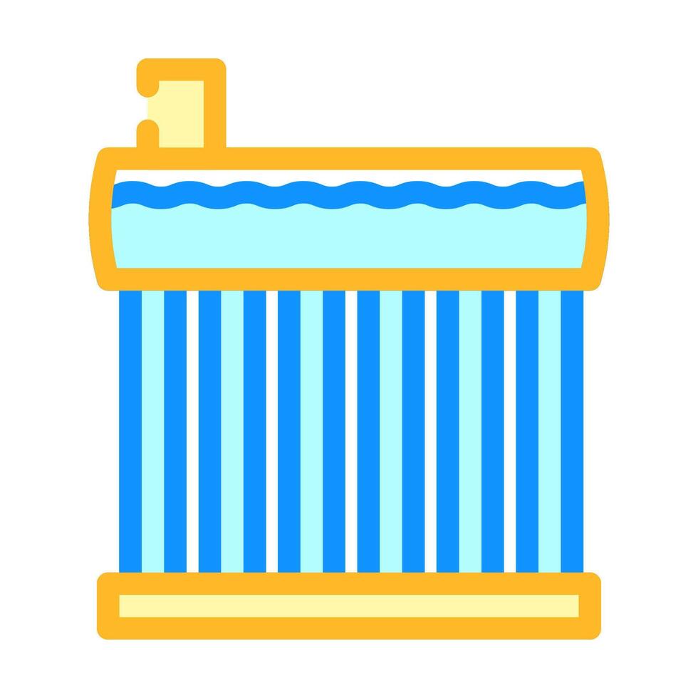 solar water heater color icon vector illustration