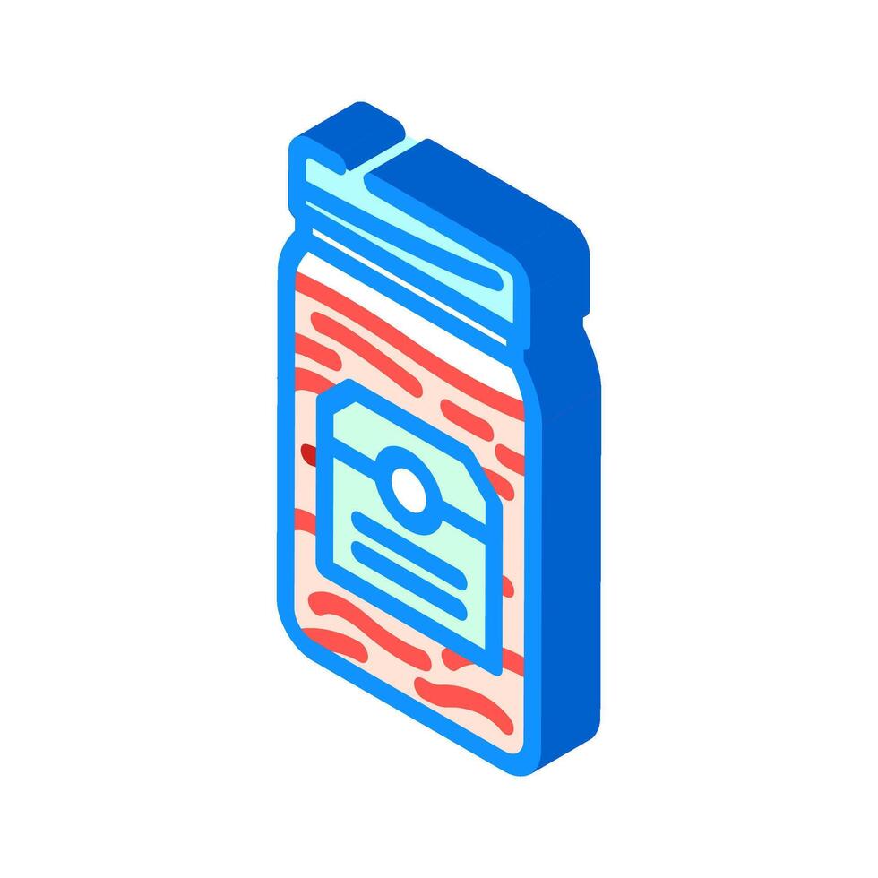 kimchi jar korean cuisine isometric icon vector illustration